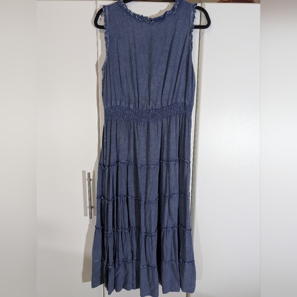 Mlle Gabrielle Denim Rayon Dress SZ M - Picture 3 of 6